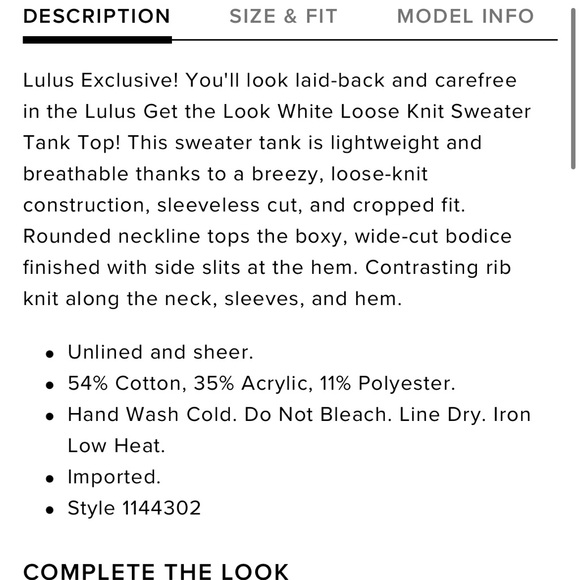 Cropped Sweater Tank - Picture 3 of 7